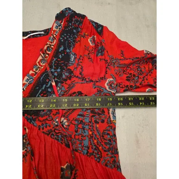 Free People If You Only Knew Maxi Dress SZ Small Boho Paisley Festival - Picture 7 of 7